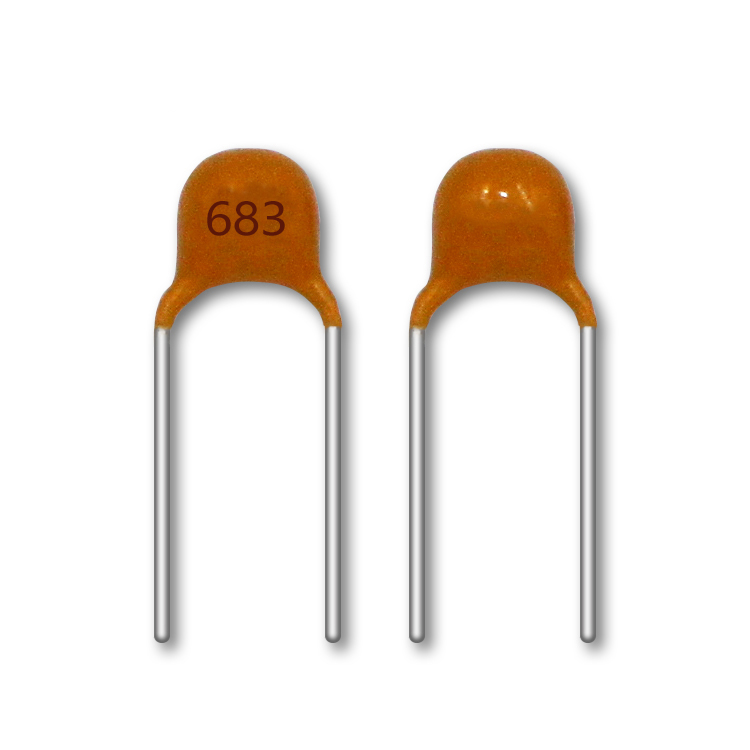 獨石電容50V683K 0.068UF 腳距5.08mm 積層電容50V683PF 大片徑
